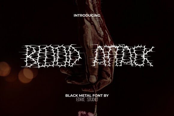 Bloodattack: The Heavy Black Metal Typeface for Your Boldest Designs
