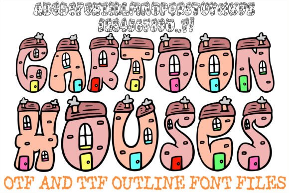Cartoon Houses Font: Building Whimsical Design Stories