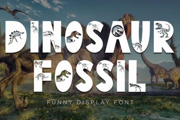 Dinosaur Fossil: A Playful Display Font for Prehistoric Projects