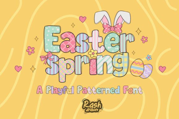 Easter Spring: A Playful Patterned Color Font for Instant Joy