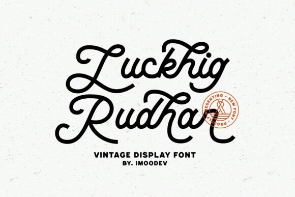 Luckhig Rudhar: A Retro Script Font for Modern Projects