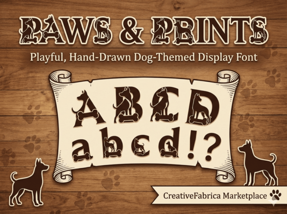 Paws & Prints: A Display Typeface with a Canine Twist