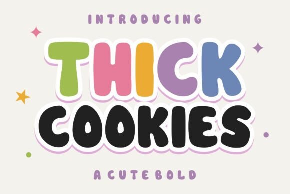 Thick Cookies: A Playful Font for Bold Branding