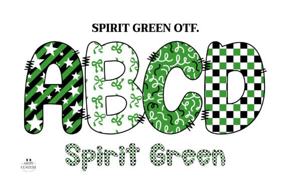 Unleash Your Brand's Spirit with This Green Creative Font