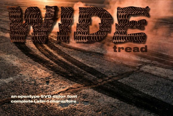 Wide Tread: The Gritty, High-Octane Color Font for Maximum Impact